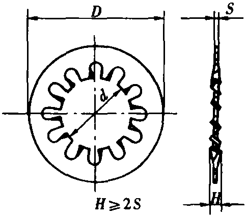 3.内齿锁紧垫圈(GB/T 861.1—1987)